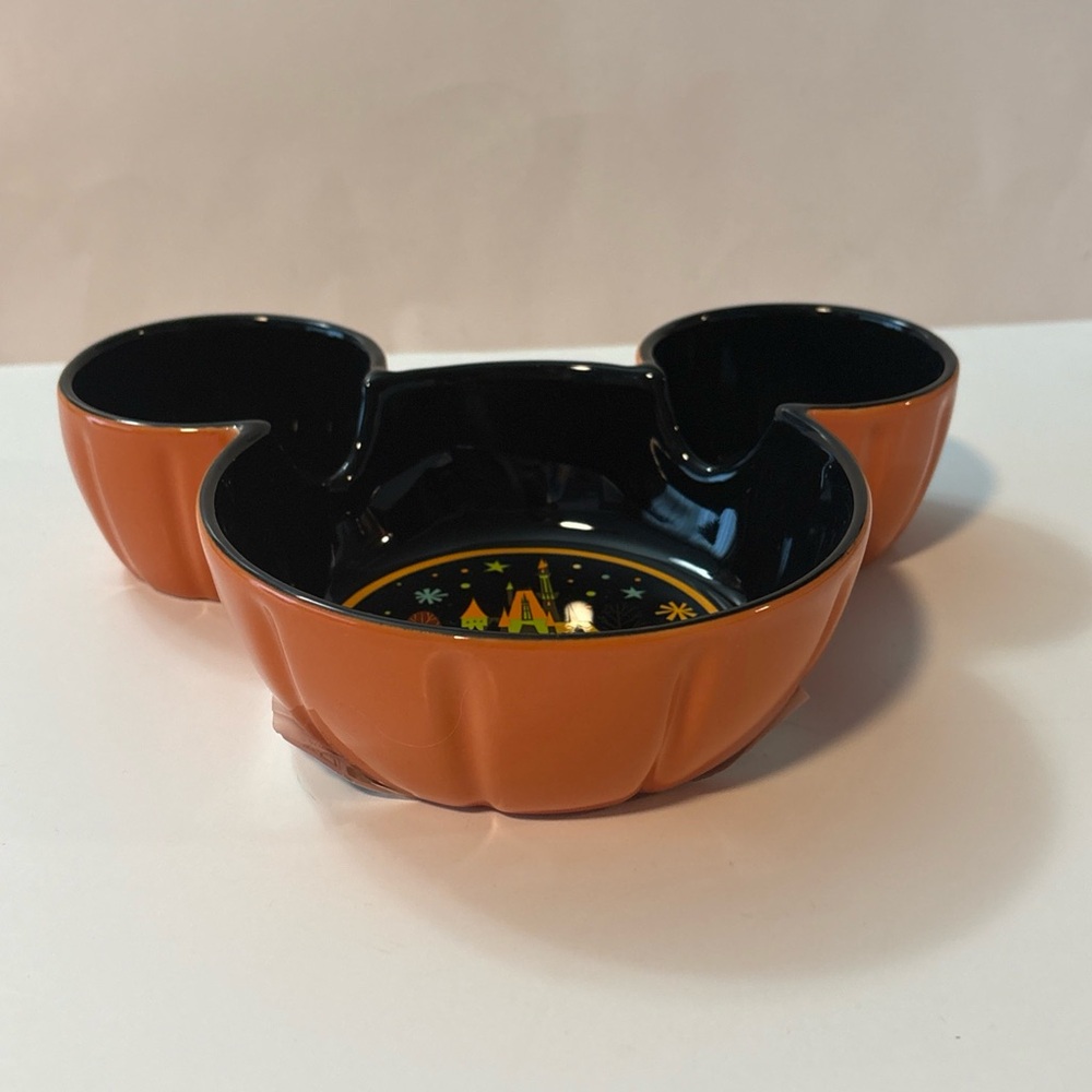2025 Disney Parks Home Halloween Mickey & Minnie Mouse Pumpkin Candy Bowl Dish - Picture 3 of 6